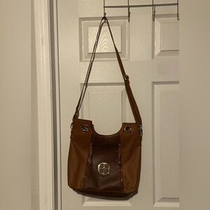 IMAN Global Chic Tiger Strap Crossbody Bag Shoulder Bag Zipper GUC No Hand Strap